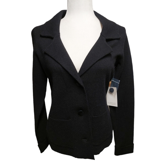 Adrienne Vittadini Sweaters - Adrienne Vittadini Blazer Style Sweater in Black